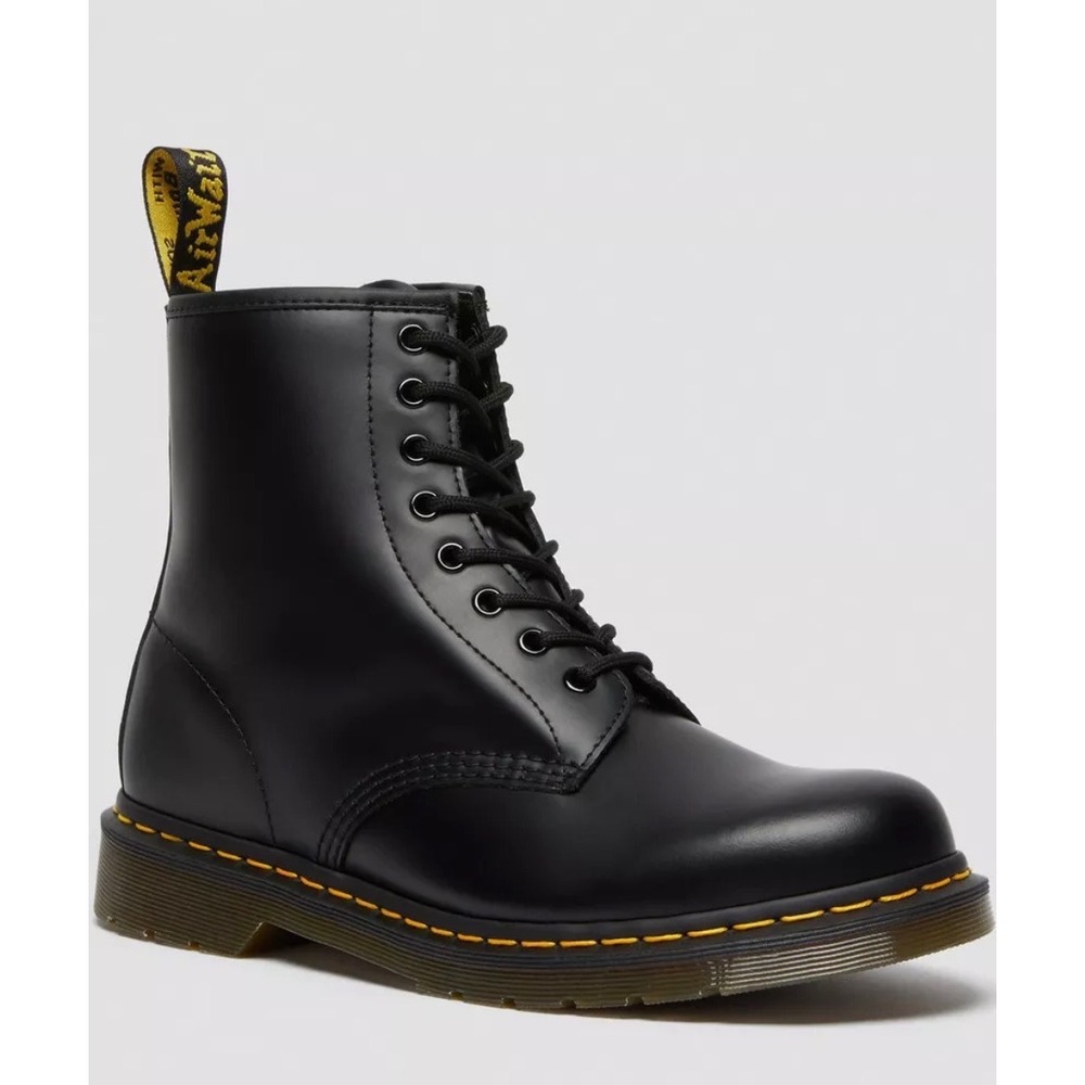 Dr. Martens 1460 W Black Leather Ankle Boots Womens Size US 8 UK 6 EU 39